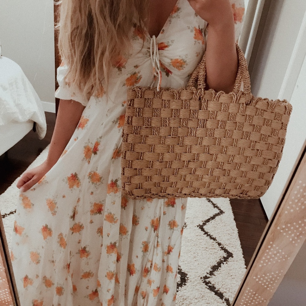 Vintage Saks 5th Ave Woven Bag